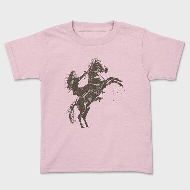 Girl Equitation Horse Two Feet, Tricou Copii