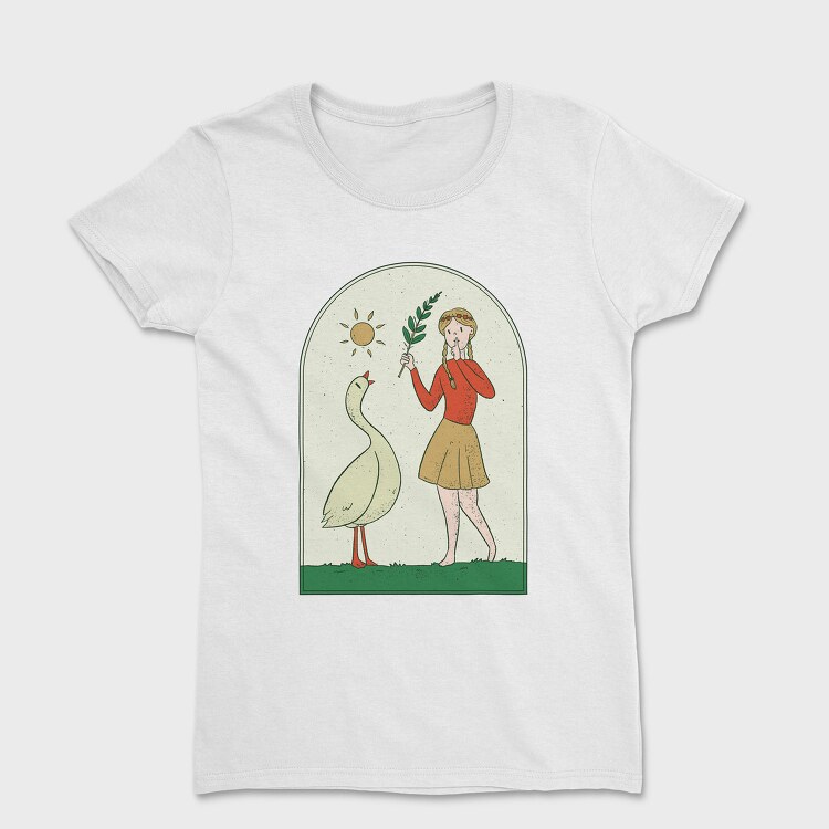 Girl With Goose, Tricou Femei