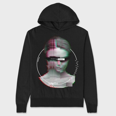 Glitch Front Face, Hanorac Oversize Barbati (Unisex)