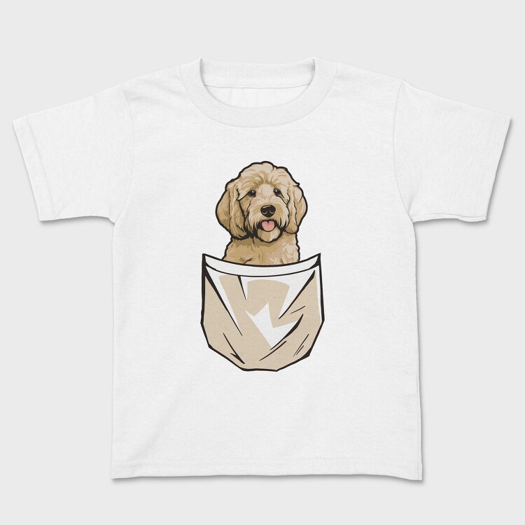 Golden Doodle Dog Pocket, Tricou Copii