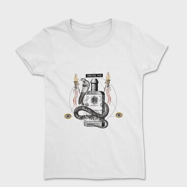 Snake Animal On Poison Bottle Vintage, Tricou Femei