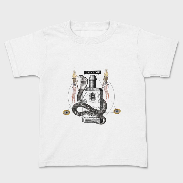 Snake Animal On Poison Bottle Vintage, Tricou Copii