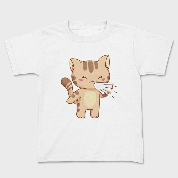 Sneezing Cat Character, Tricou Copii