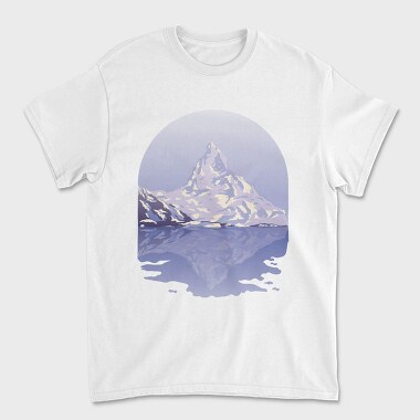 Snow Mountain Landscape, Tricou Barbati (Unisex)