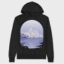 Snow Mountain Landscape, Hanorac Oversize Barbati (Unisex)