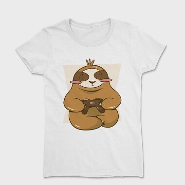 Gamer Sloth With Joystick Gaming, Tricou Femei