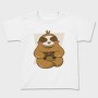 Gamer Sloth With Joystick Gaming, Tricou Copii