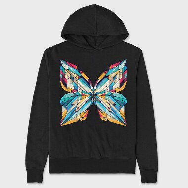 Geometric Butterfly, Hanorac Oversize Barbati (Unisex)