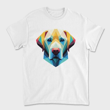 Geometric Labrador Dog Poly, Tricou Barbati (Unisex)