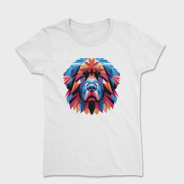 Geometric Newfoundland Dog, Tricou Femei