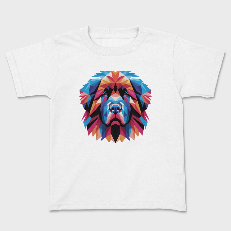 Geometric Newfoundland Dog, Tricou Copii
