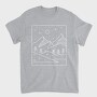 Geometric Rectangle Landscape, Tricou Barbati (Unisex)