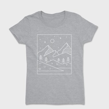 Geometric Rectangle Landscape, Tricou Femei