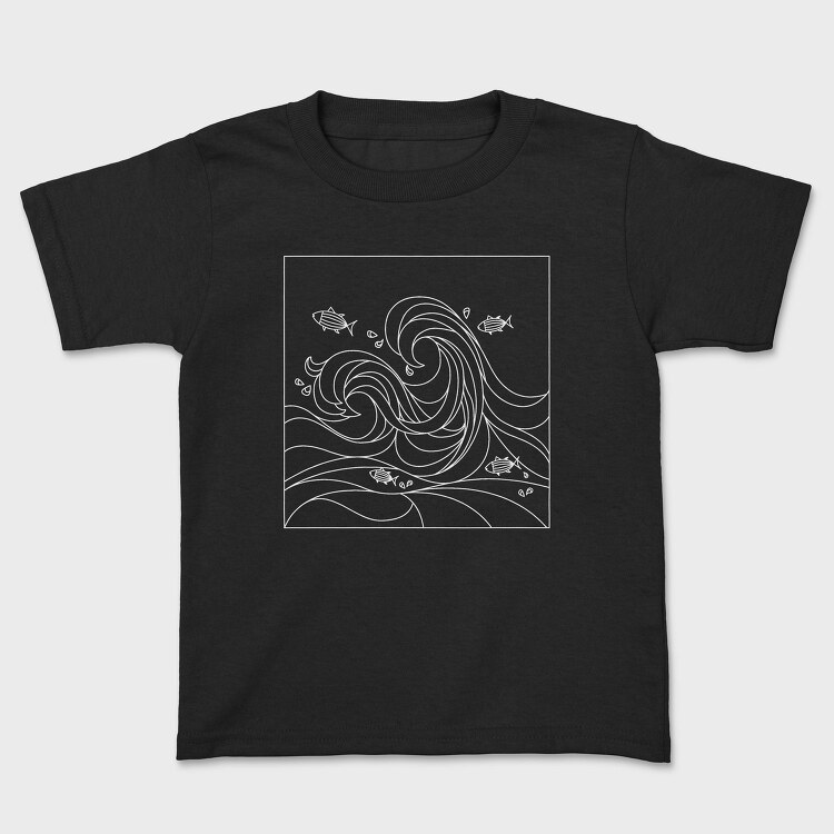 Geometric Rectangle Ocean, Tricou Copii