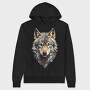 Geometric Wolf Head, Hanorac Oversize Barbati (Unisex)