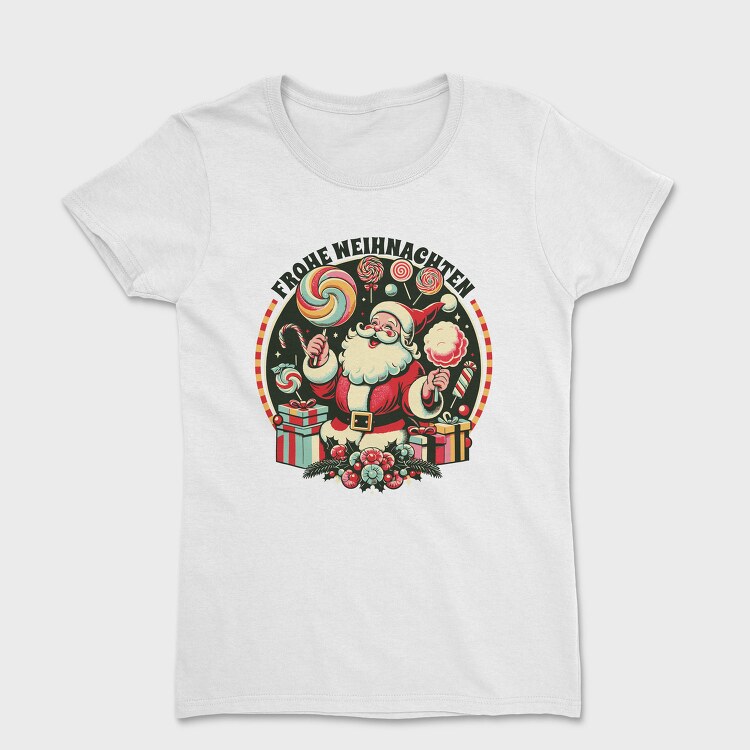 German Christmas Cotton Candy Santa, Tricou Femei