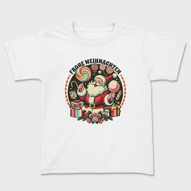 German Christmas Cotton Candy Santa, Tricou Copii