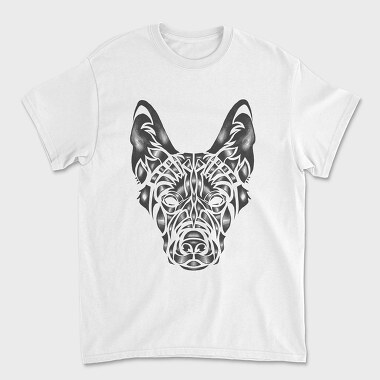 German Shepherd Dog Animal Monochrome Fade, Tricou Barbati (Unisex)