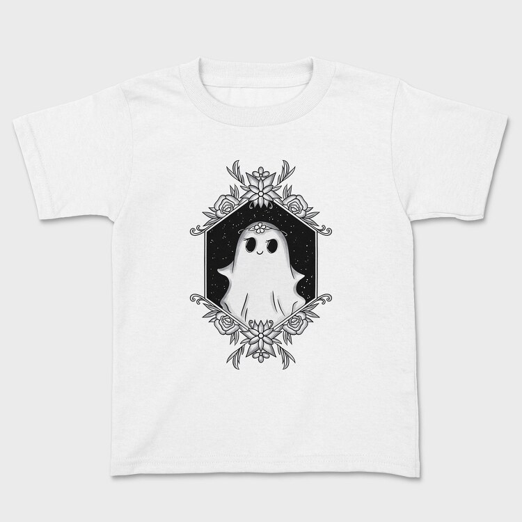 Ghost With Floral Decoration, Tricou Copii