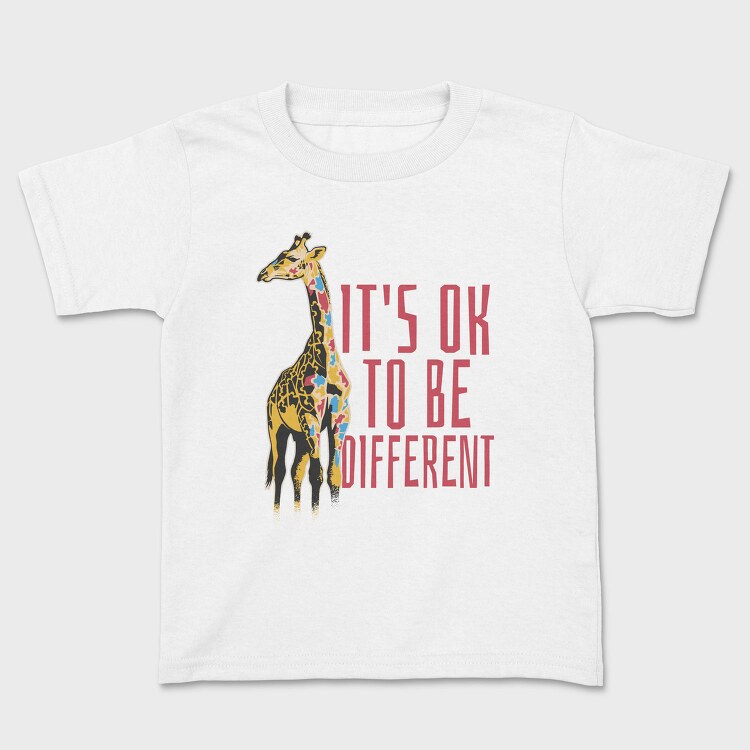 Giraffe Colorful Different, Tricou Copii