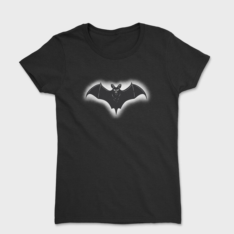 Goth Bat Highlighted Glowing, Tricou Femei