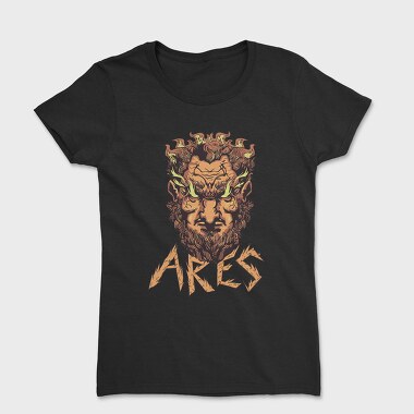 Greek God Ares On Fire Head, Tricou Femei