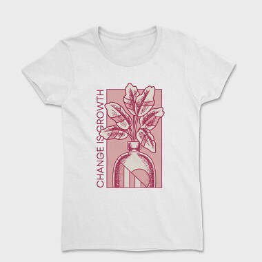 Growth Quote Flower Vase 06, Tricou Femei