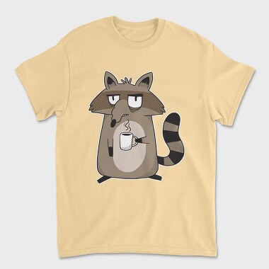 Grumpy Raccoon Coffee, Tricou Barbati (Unisex)