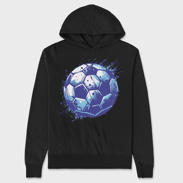 Grunge Soccer Ball Football, Hanorac Oversize Barbati (Unisex)