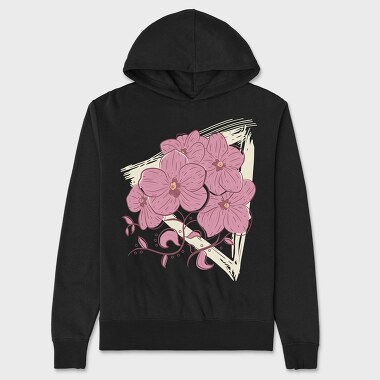 Grunge Triangle Flowers, Hanorac Oversize Barbati (Unisex)