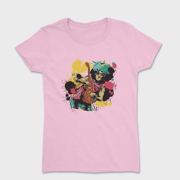 Guitar Player Musician Guitarist Colorfull, Tricou Femei