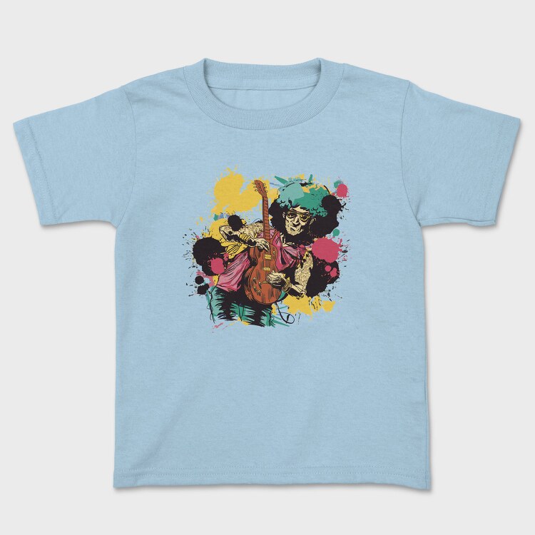 Guitar Player Musician Guitarist Colorfull, Tricou Copii