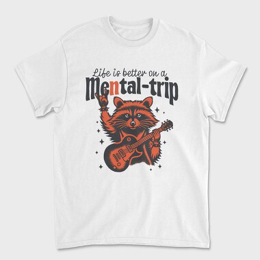 Guitar Playing Raccoon, Tricou Barbati (Unisex)