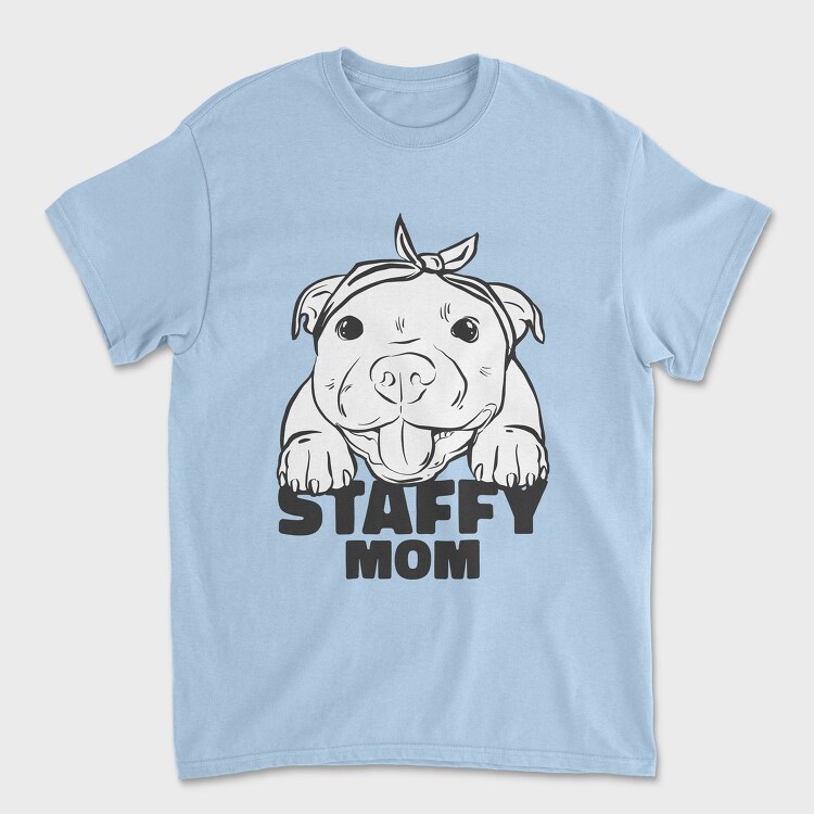 Staffordshire Bull Terrier Cute Staffy Mom, Tricou Barbati (Unisex)