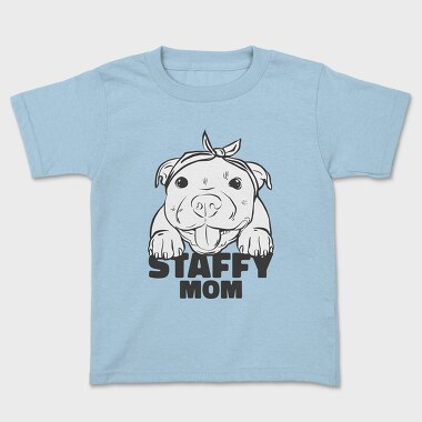 Staffordshire Bull Terrier Cute Staffy Mom, Tricou Copii