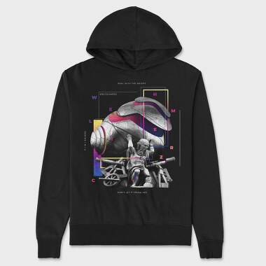 Statue Carrying Weight Creative Weltschmerz, Hanorac Oversize Barbati (Unisex)