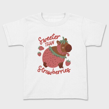 Strawberry Sweet Capybara 03, Tricou Copii