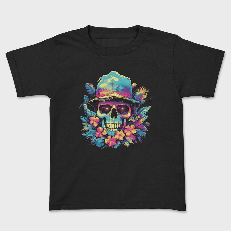 Summer Skull Halloween, Tricou Copii