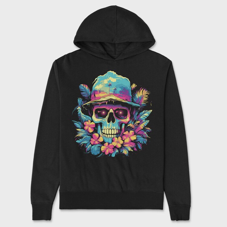 Summer Skull Halloween, Hanorac Oversize Barbati (Unisex)