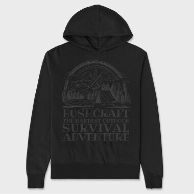 Survival Adventure Camping Bushcraft, Hanorac Oversize Barbati (Unisex)