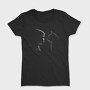 Girl And A Cat Silhouette, Tricou Femei