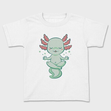 Kawaii Axolotl Meditating, Tricou Copii