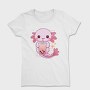 Kawaii Axolotl Mermaid Boba Tea Tote, Tricou Femei