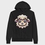 Kawaii Sheep Face, Hanorac Oversize Barbati (Unisex)