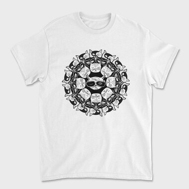 Kitty Cats Mandala, Tricou Barbati (Unisex)
