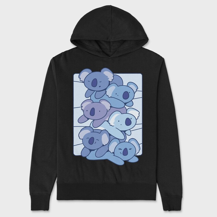 Koala Animal Cute Tower, Hanorac Oversize Barbati (Unisex)