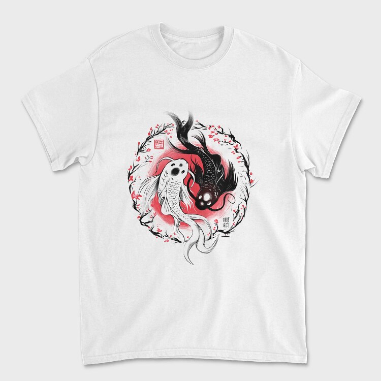 Koi Fish Yin Yang, Tricou Barbati (Unisex)