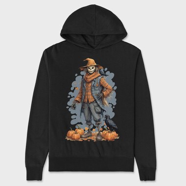 Halloween Scary Scarecrow, Hanorac Oversize Barbati (Unisex)
