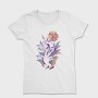 Hands Holding Leaves And Flowers Plants 08, Tricou Femei