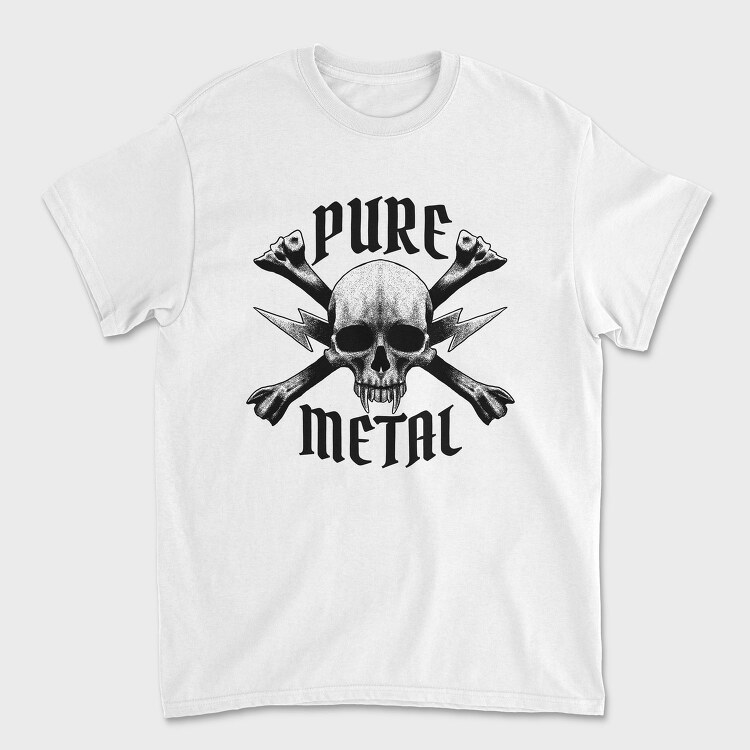 Heavy Metal Skull Pure, Tricou Barbati (Unisex)